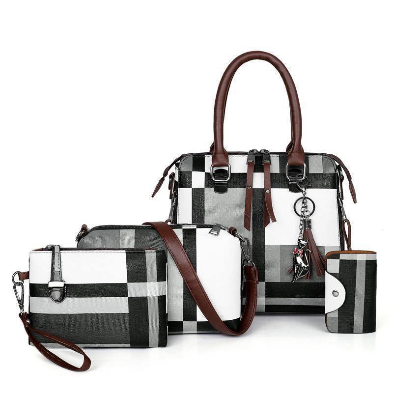 Luxury Plaid Designer Handbag - Classic Tartan Pattern Tote for Sophisticated Women