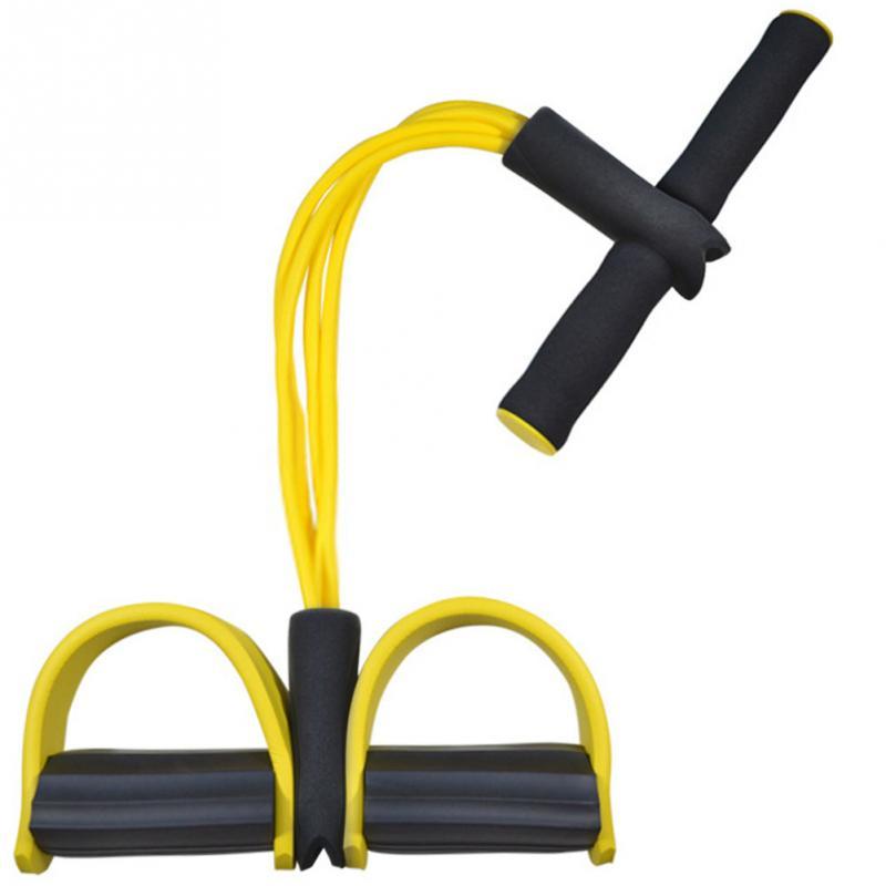 Natural Latex Foot Pedal Elastic Pull Rope with Handle - Professional Fitness Equipment & Bodybuilding Expander