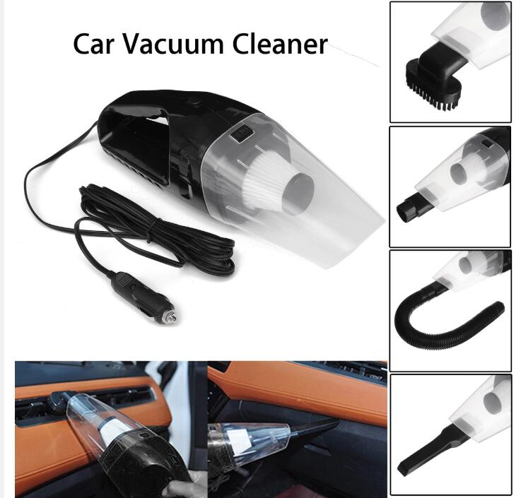 Professional Model 018 Car Vacuum Cleaner - 12V - 35x10x9.5cm - 750g - 5m Cable - Pure Copper Motor - 3 Colors