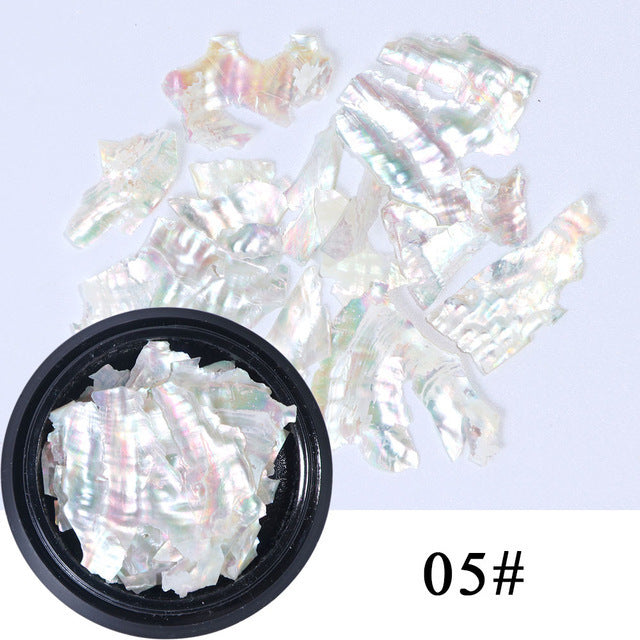 Japanese Style Nail Shell Slices - 3D Decoration Brighter Cleaning | DIY Salon Accessories