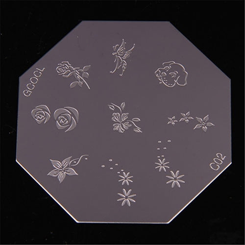 DIY Nail Art Stamping Machine - 19.3x9x7.5cm | 6 Metal Plates Pattern Printer