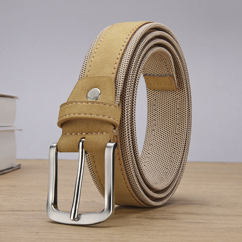 Men's Korean Creative Style Suede Belt - Cultural Inspiration