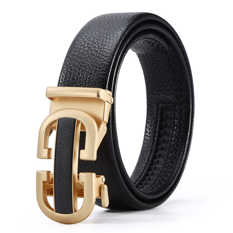 Men's Automatic Leather Buckle Business Belt - Professional Efficiency