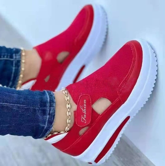 Summer Mesh Wedge Sneakers - Breathable Comfort Sport Shoes - Wellness Collection