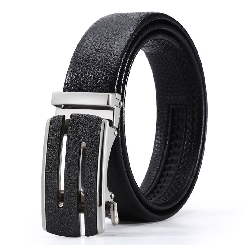 Men's Automatic Leather Buckle Business Belt - Professional Efficiency