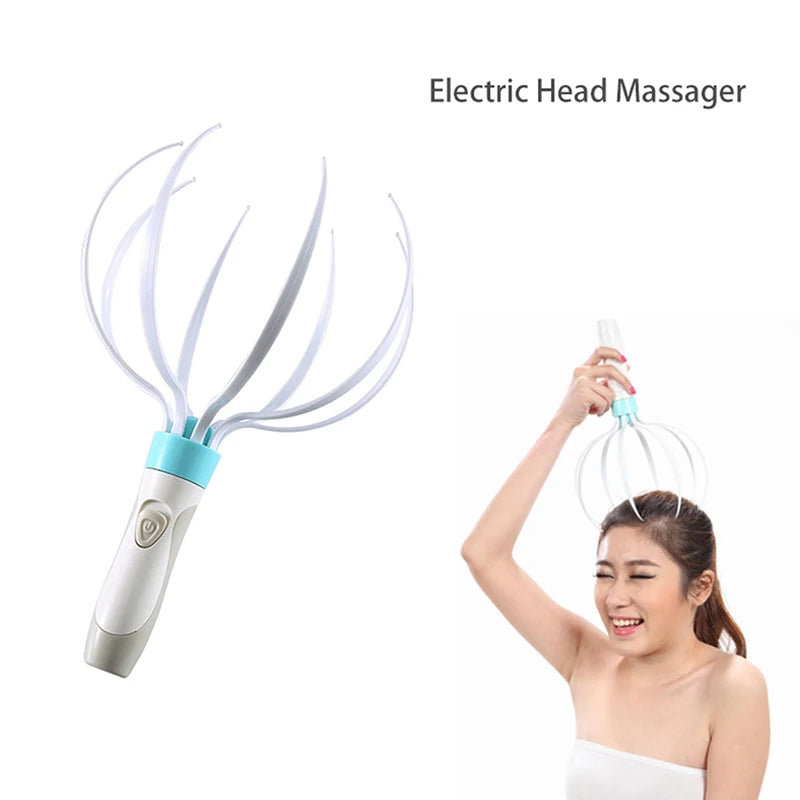 Head Massager Hårbotten Vibration Massage Eight Claw Elektrisk Hushållsmassager Head Masager Kroppsvård