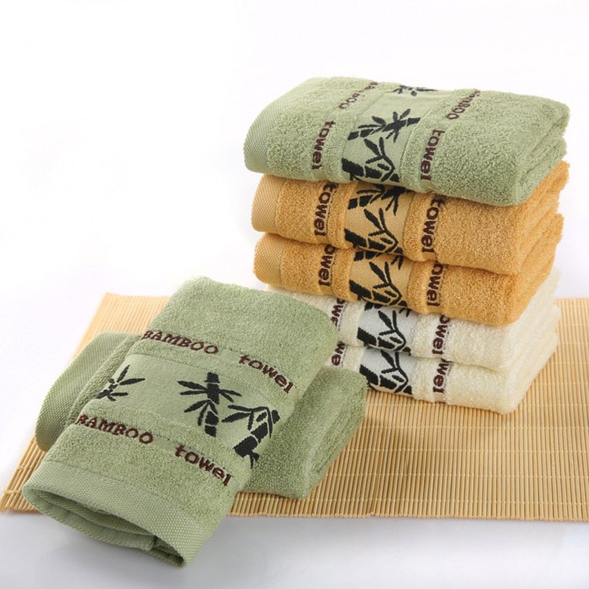 Serviette de bain en fibre de charbon de bambou
