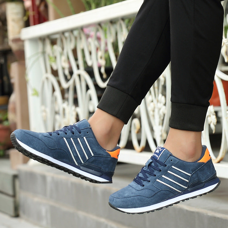 Läder sneakers män casual skor studenter