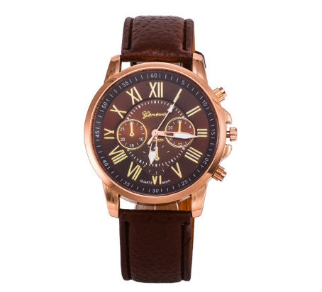 Three Eye Watches Retro GENEVA Geneva Students Couples Watches Men's Belts Quartz Trends Watches - Stylish Functional Reliable Trendy Timeless Modern