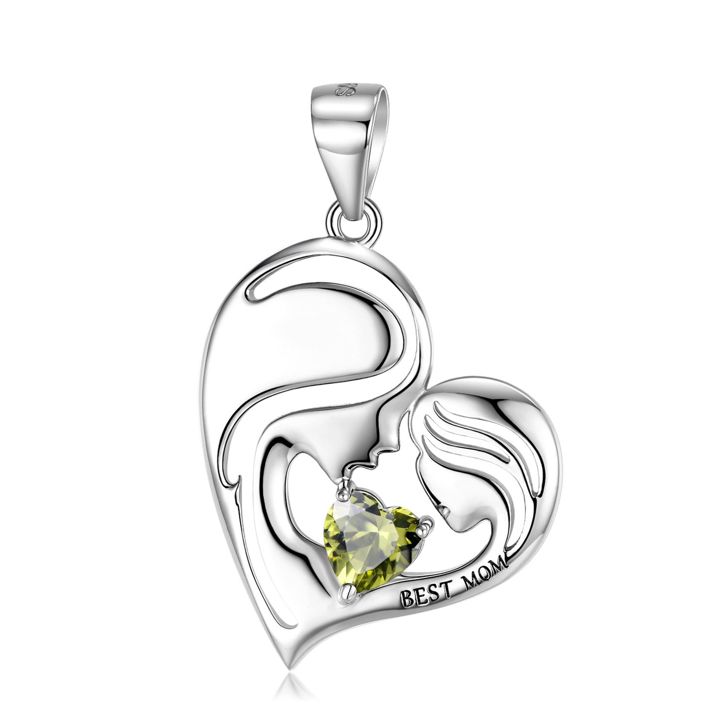 Halsband i 925 sterlingsilver med bästa mamma-motiv, mors dag-serien
