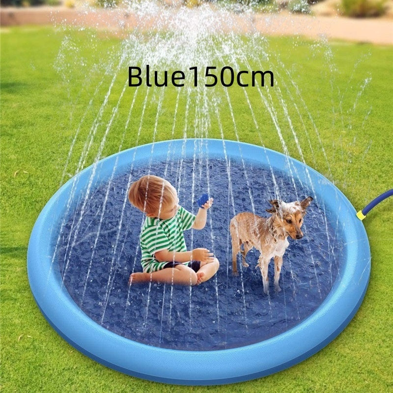 Halkfri stänkskydd för barn och hundpool sommar utomhus vattenleksaker Rolig fontän lekmatta