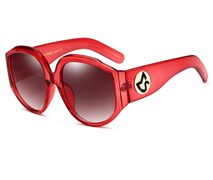 Nouveauté surdimensionné femmes lunettes de soleil rondes mode dames montures Olive lunettes