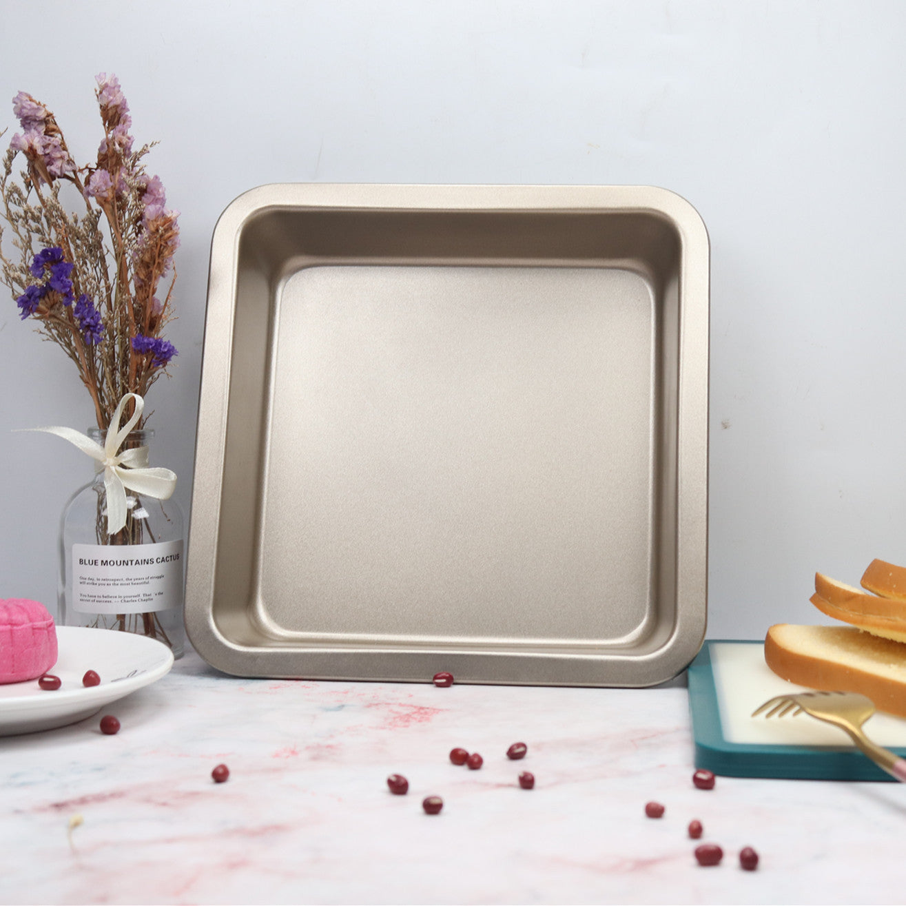 Moule à gâteau antiadhésif carré de bricolage, moule à gâteau carré de 8 pouces de haut