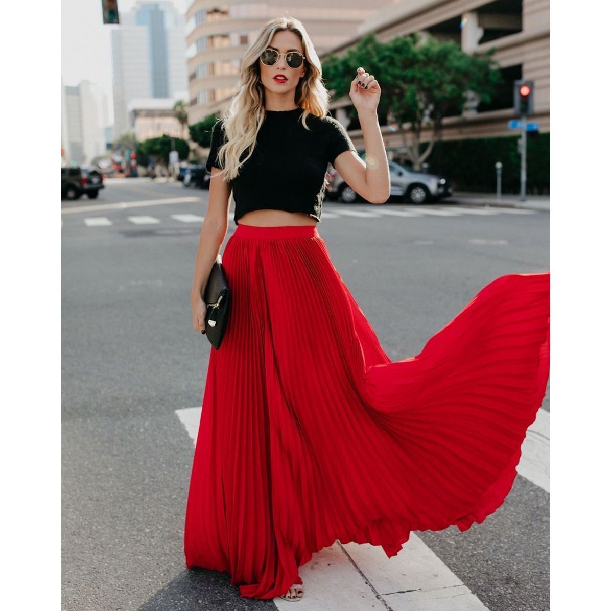 Women fashion casual skirt girls high Waist long skirts - Casual Elegance