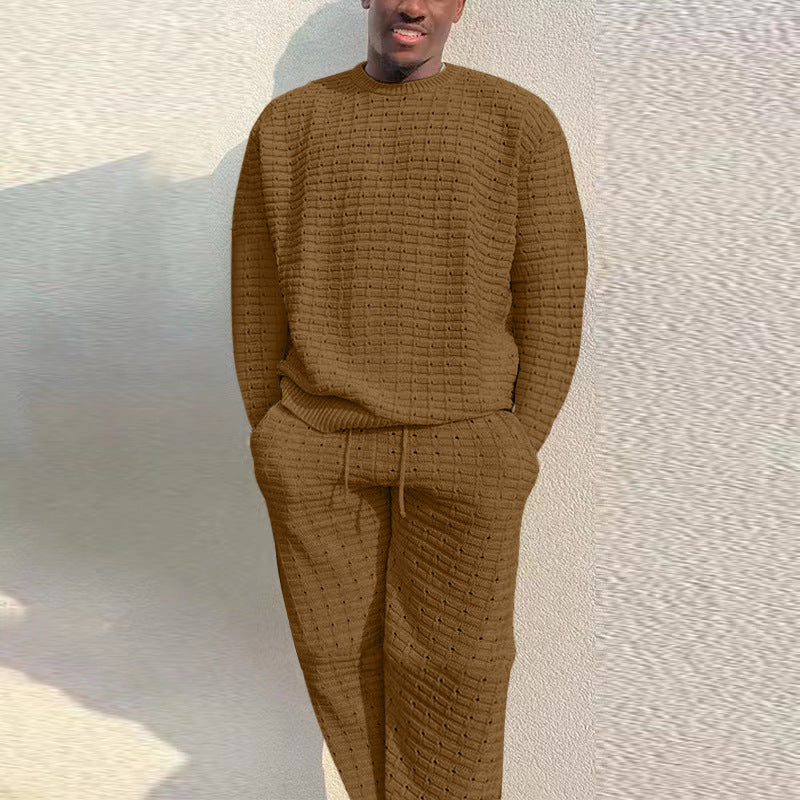 Costume deux pièces ample à la mode pour hommes