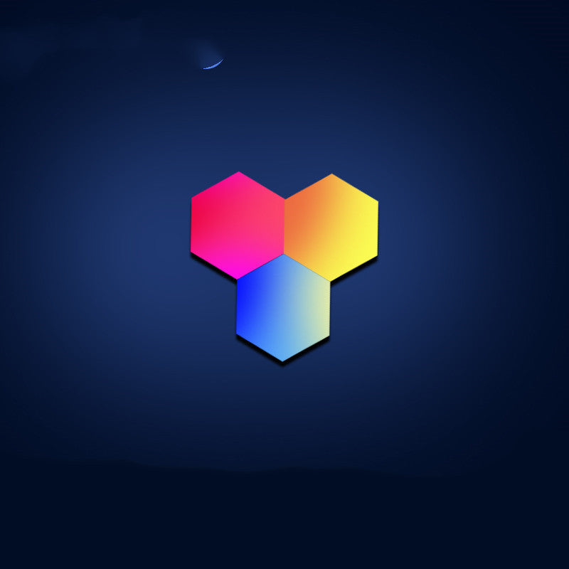 Lampe murale intelligente à Induction en nid d'abeille, atmosphère de jeu colorée aux couleurs changeantes, lumière quantique intelligente pour chambre à coucher
