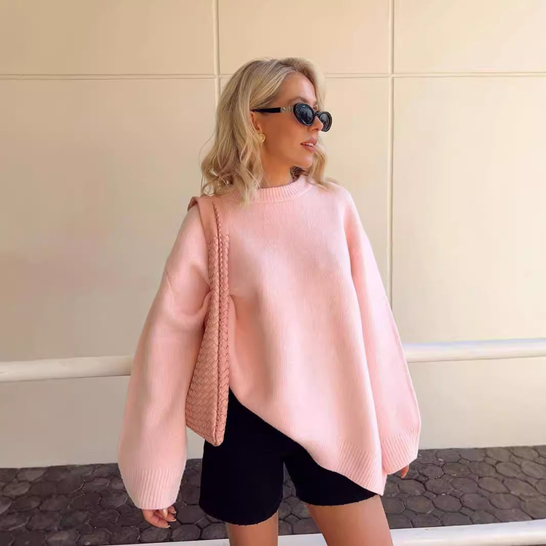 Sunday Cozy Crew Neck Pullover Sweater