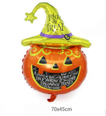 Halloween Ballons Scène De Fête Citrouille