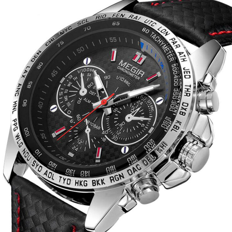 Original 1010 Leather Strap 3ATM Waterproof Quartz Luxury Business Mens Watches