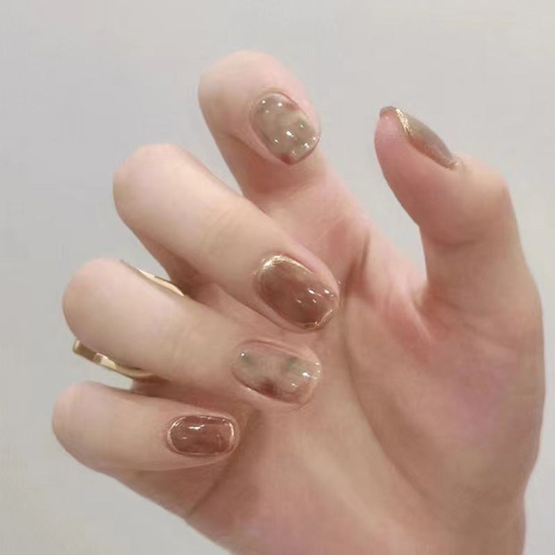 Handmade Camellia Press-On Nails - Removable Nail Art | Complete 5-Piece Kit