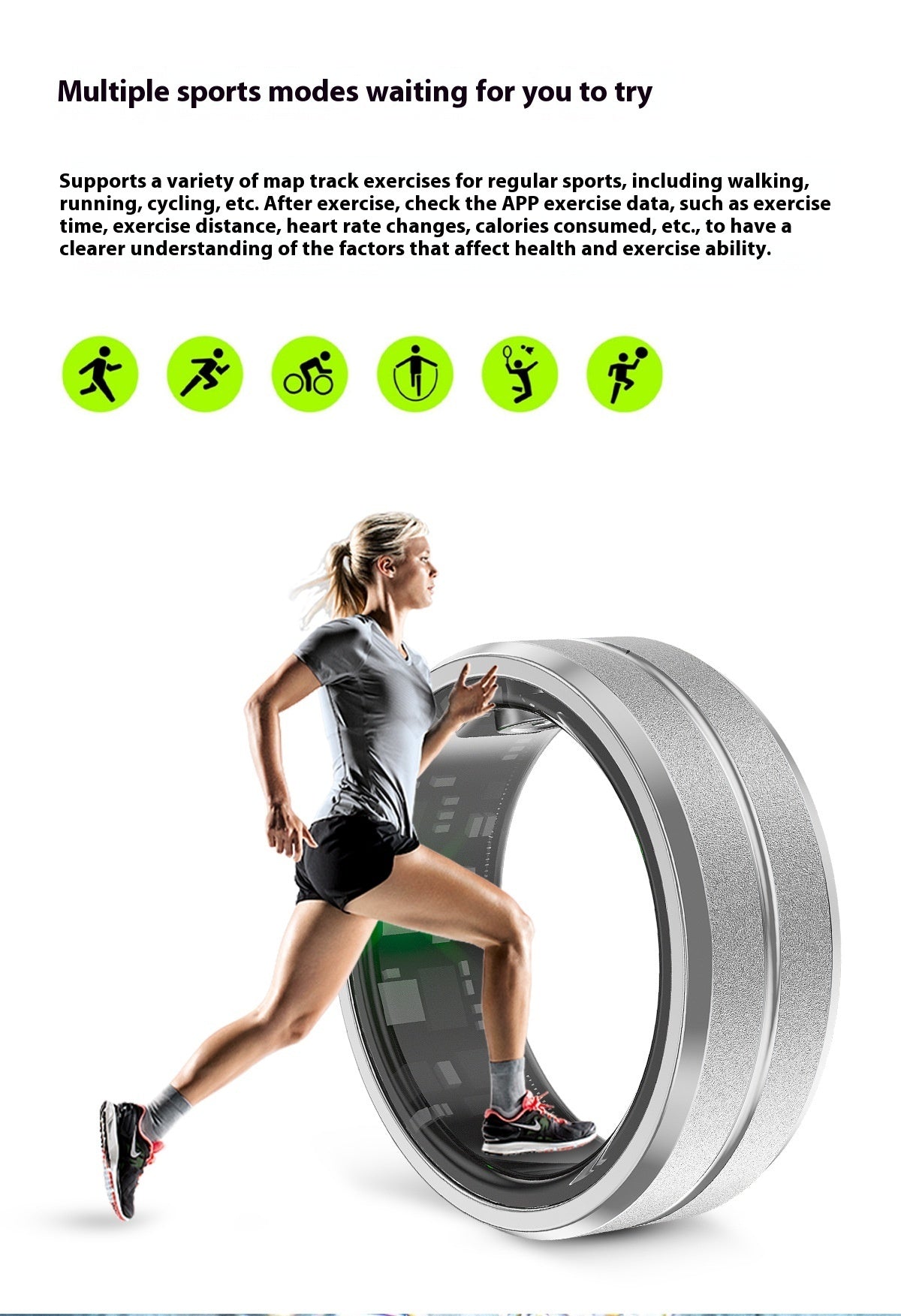 2024 Smart Ring För Män Kvinnor Puls Blodsyremätning Multisportlägen IP68 Vattentät Smart Ring För Android IOS