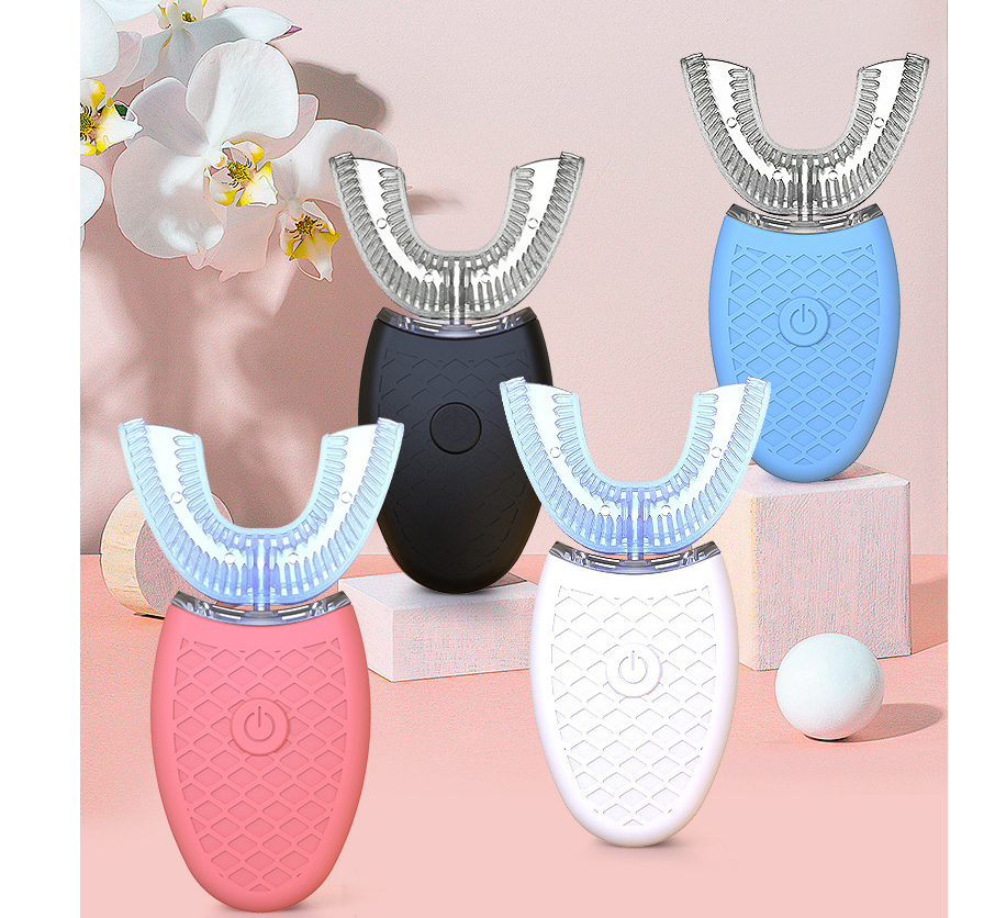 360 Degree Intelligent Automatic Sonic Electric Toothbrush U-Type 3 Modes Toothbrush