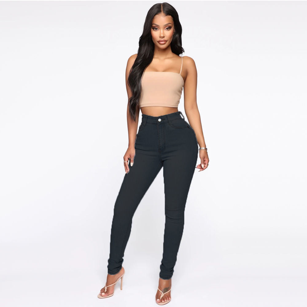 Slimming Jeans Pants For Women High Waist Trousers With Pockets - Sculpting Confidence