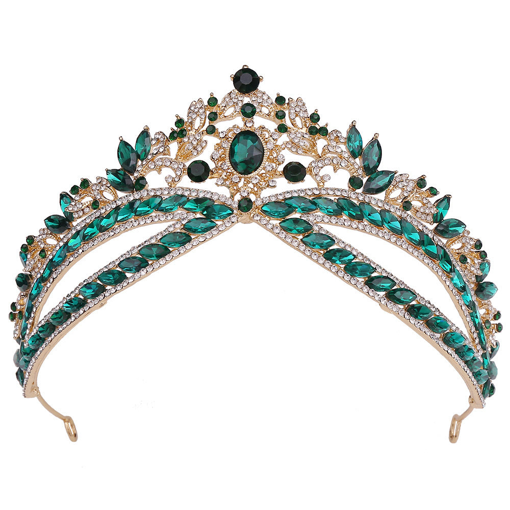 Bröllop Crown Huvudbonad Bröllopsbröllop Rhinestone Bröllop Style Crown Accessoarer
