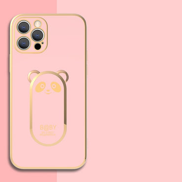 Étui de téléphone avec support d'anneau magnétique Panda
