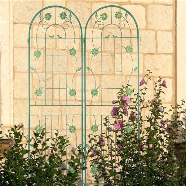 Summer Home Vacation - Metal Garden Trellis for Climbing Plants, Outdoor Flower Stand