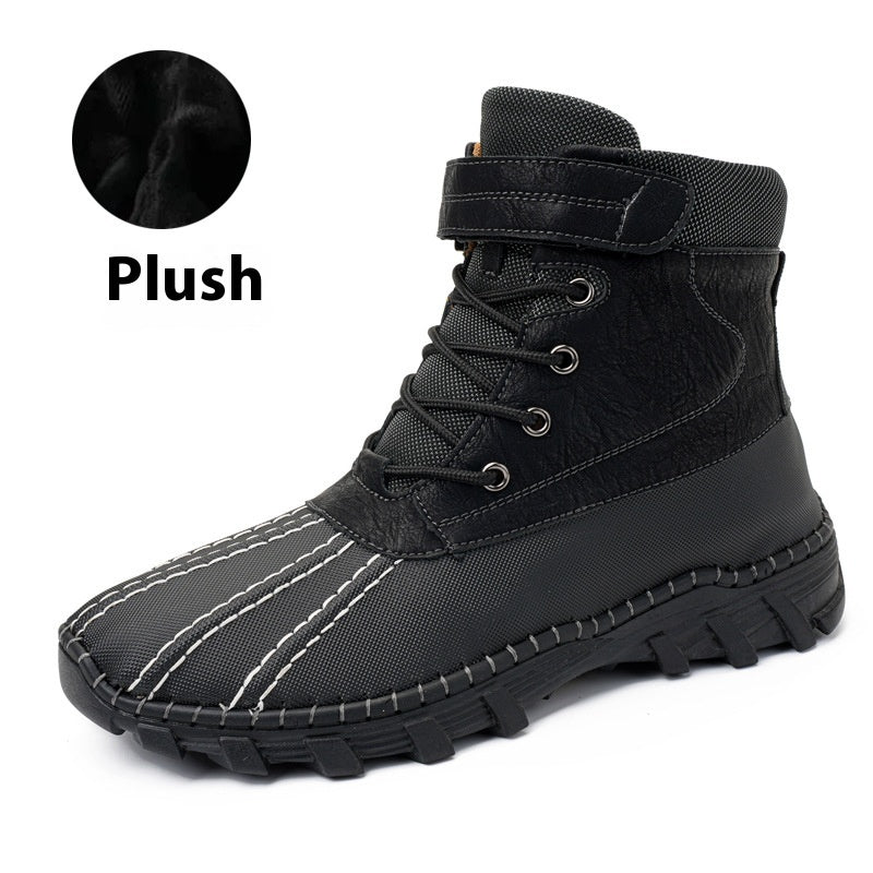 Unisex Winter Fleece Snow Boots - Waterproof Anti-Slip Work Boots