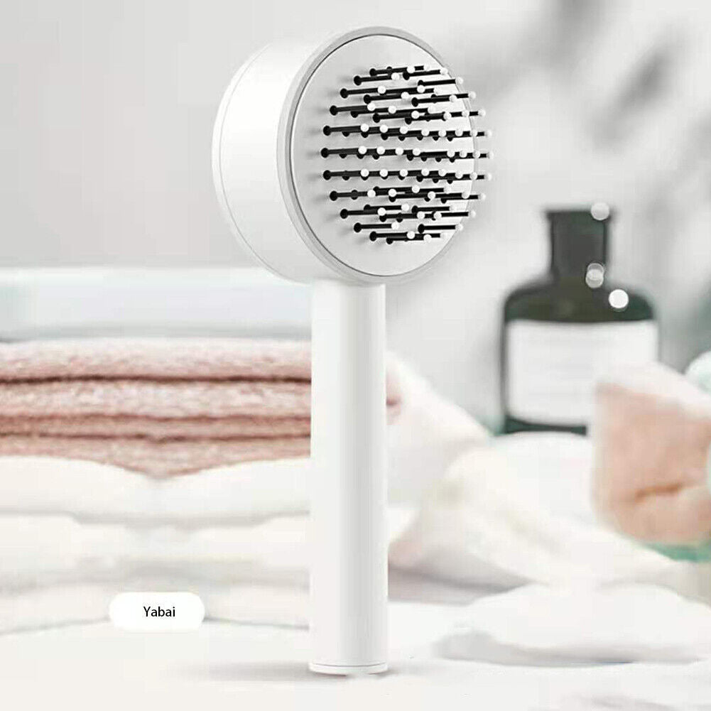 3D Air Cushion Hair Brush - Self-Cleaning Massage Comb with Retractable Bristles