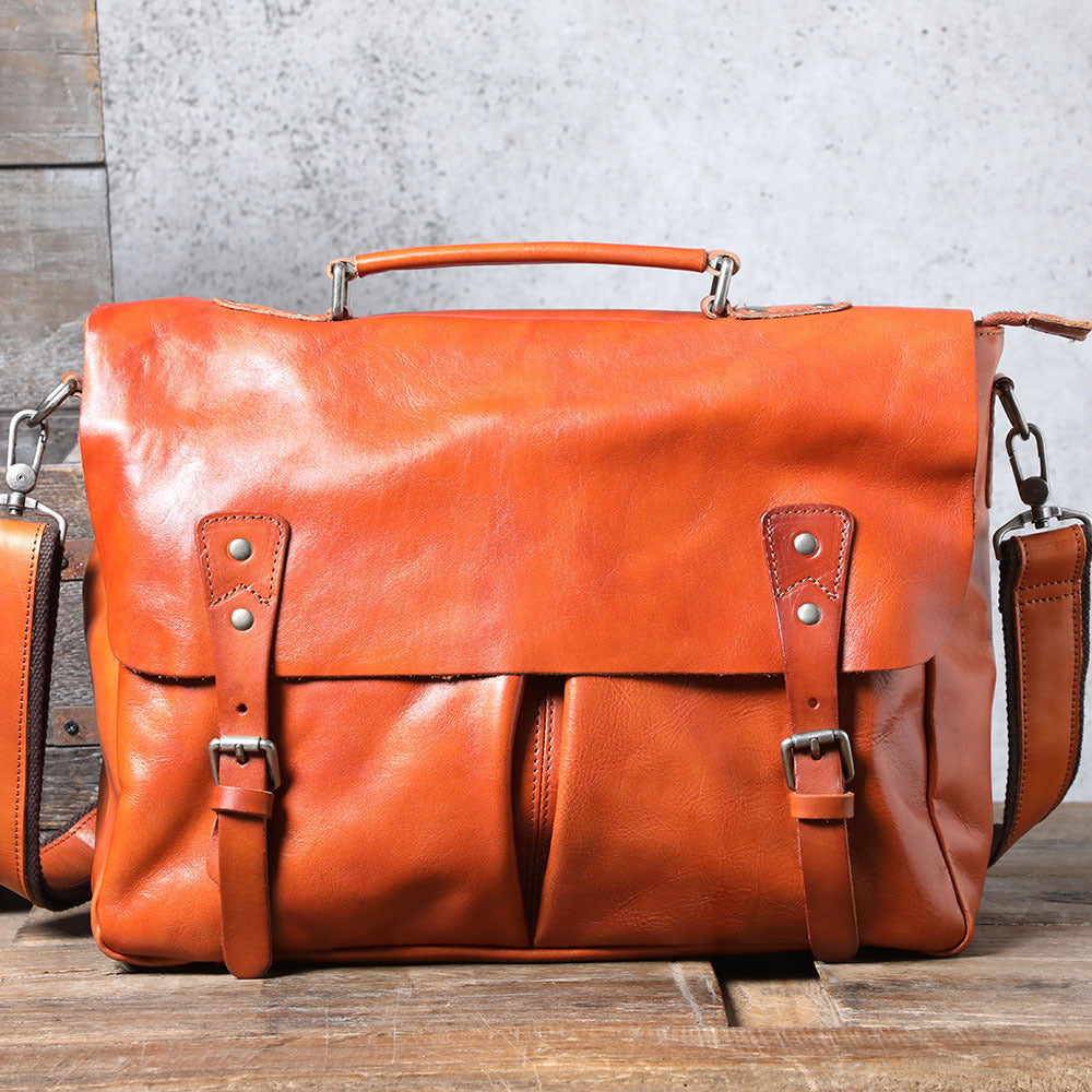 Sac à main en cuir de vachette première couche pour hommes