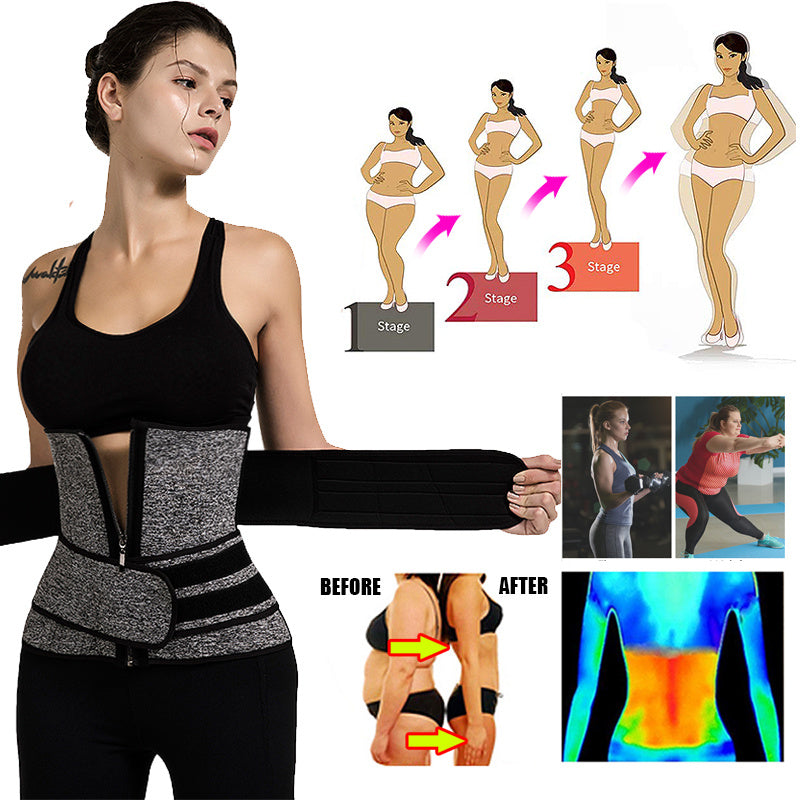 Magsvett Shapewear Bodysuits Dam Midjetränare Bantning 2-3 bälten Workout Shaper Korsett