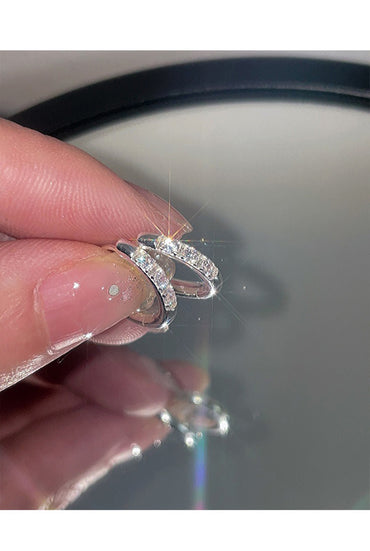 Geometric Rhinestone Zircon Ear Clip Women's Simple