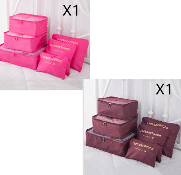 6 ST Reseförvaringsväska Set för Clothes Tidy Organizer