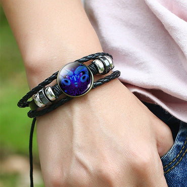 12 Constellations Luminous Armband Mode Nattlampa Punk Style Starry Sky Armband För Män Kvinnor Barn