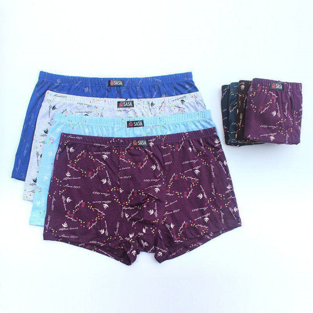 Men's Soil Underpants Cotton 6 Pcs 3 Pcs Boxer Mid Waist