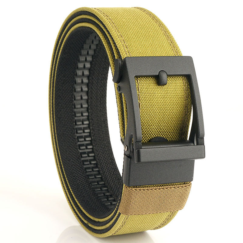 Men's Outdoor Casual Dual-Use Automatic Buckle Belt - Thickened Hardened Double-Layer