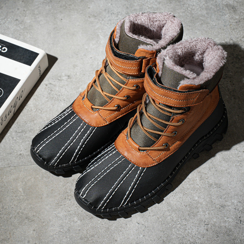Unisex Winter Fleece Snow Boots - Waterproof Anti-Slip Work Boots