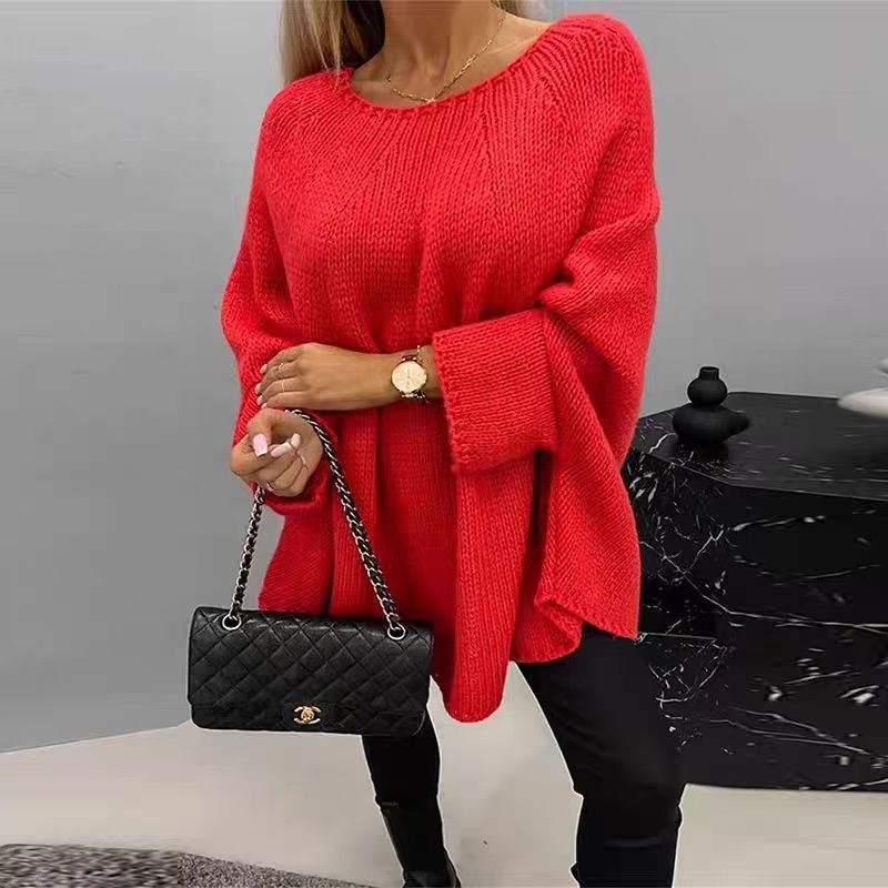 Luxurious Batwing Sleeve Pullover Sweater - Winter Fashion Collection