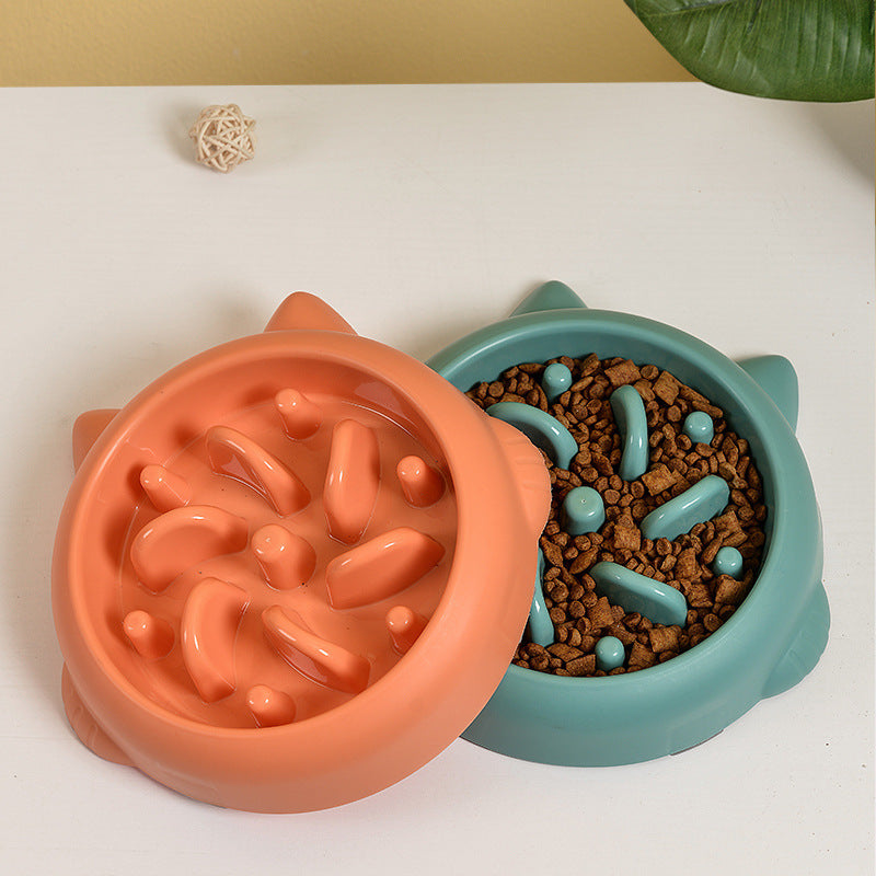 Hund Katt Slow Feeder Skålar Antikvävning Slow Feeder Skål Skål Hemma Hundätande tallrik Anti Gulping Bowl Tillbehör