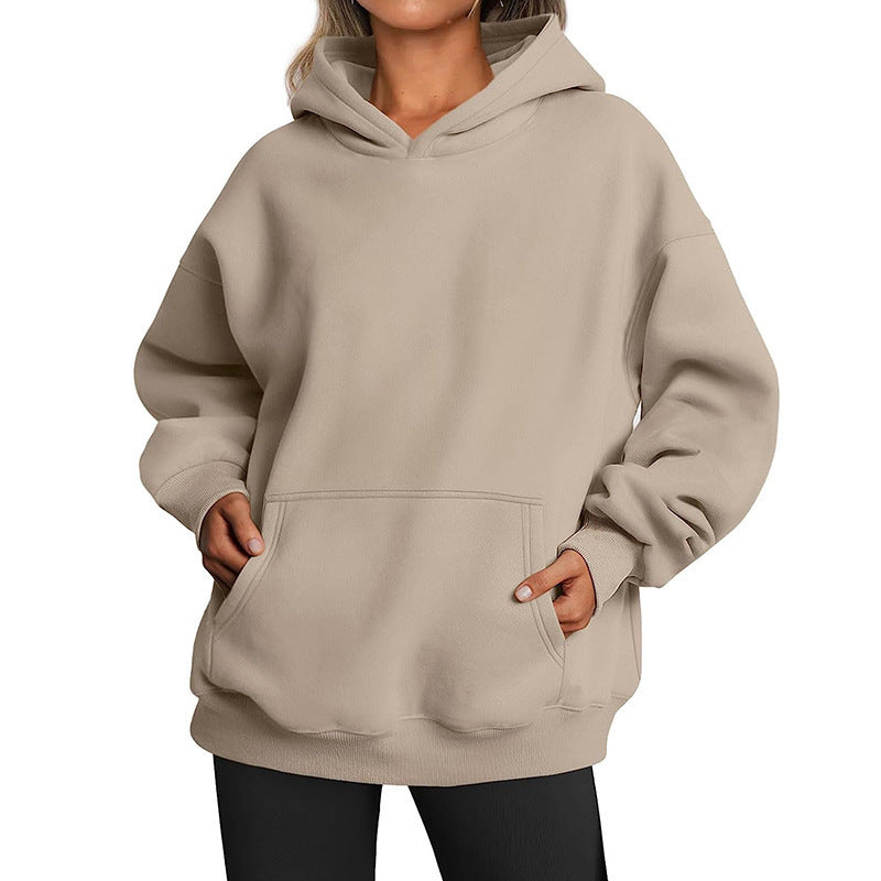 Women's Hoodies With Pockets - Fashion Solid Sweatshirt - Oversized Hooded Sweater - Womens Clothing