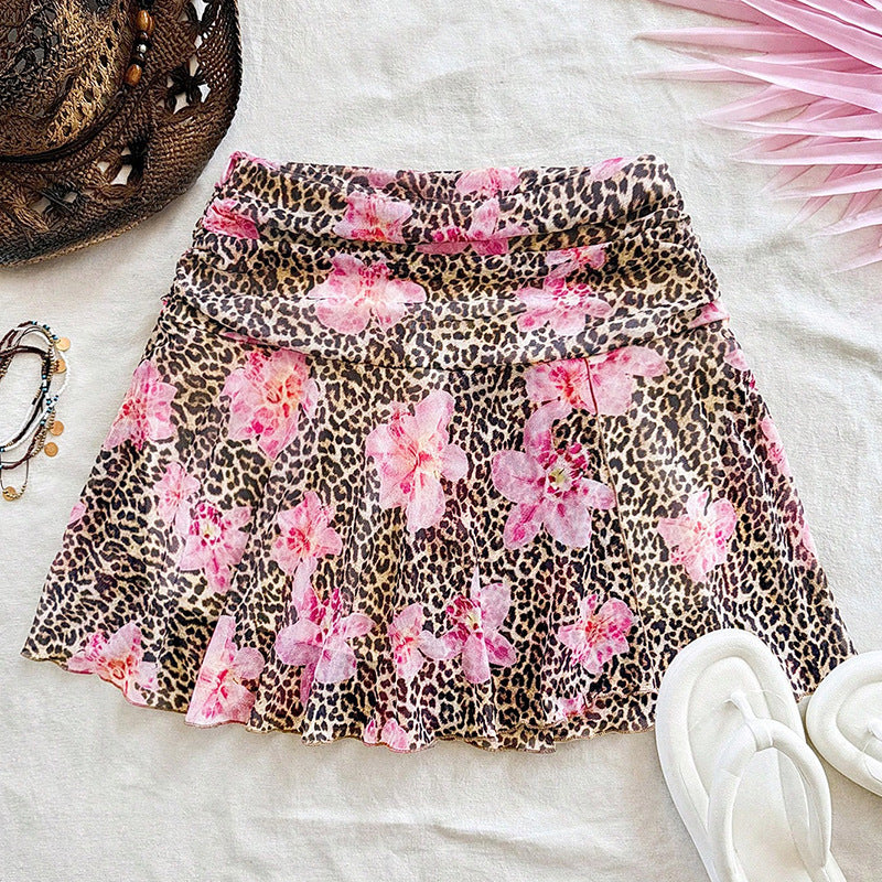 Holiday Leopard Print Skirt