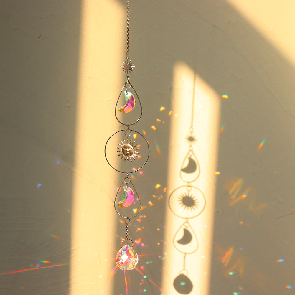 Summer Home Vacation - Suncatcher Crystal Sun and Moon Crystals Prism Rainbow