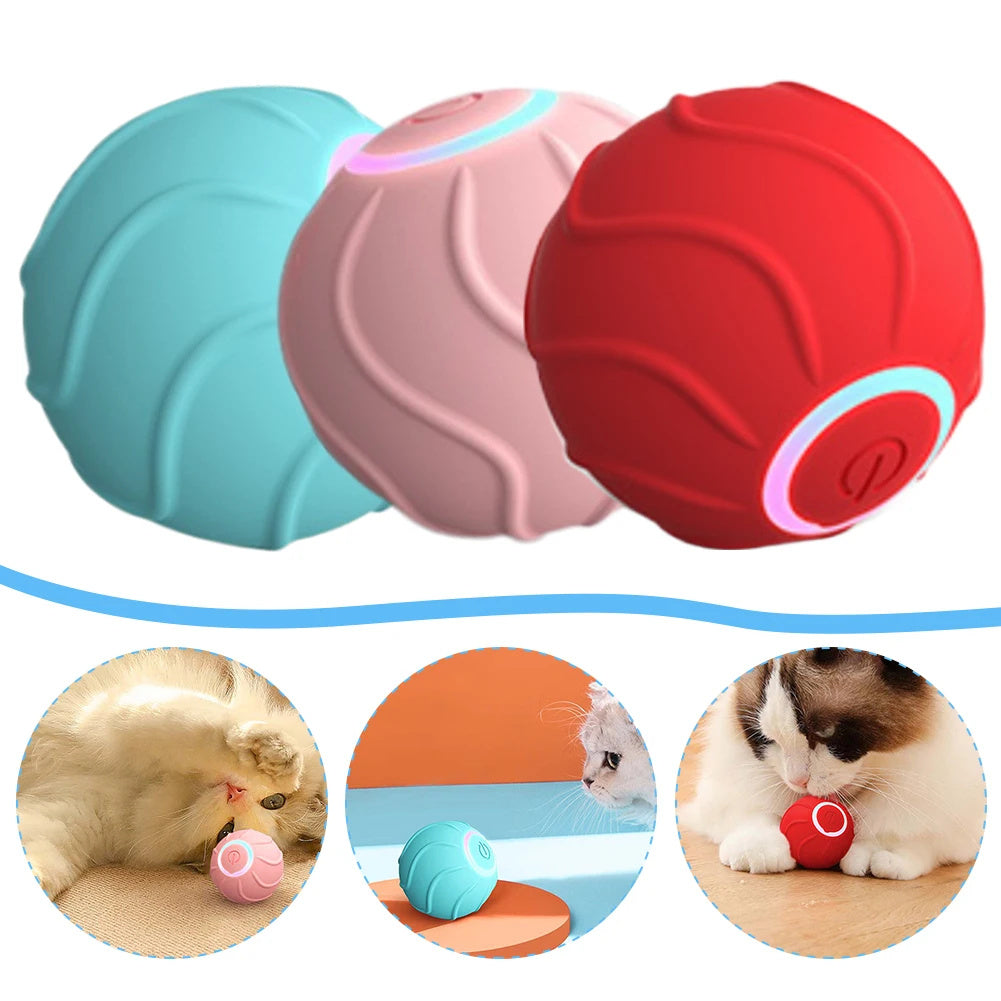 Smart Cat Toys Rolling Ball - Interactive Pet Toys Automatic Bouncing Ball USB