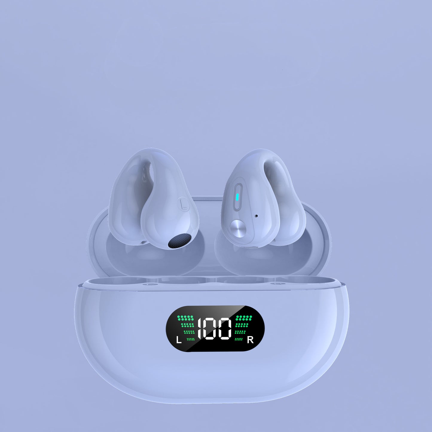 Bone Conduction Hörlurar TWS Öronsnäckor Öronklämma Bluetooth 5.3 Touch trådlös hörlurar In-Ear Bass HIFI Sports Headset