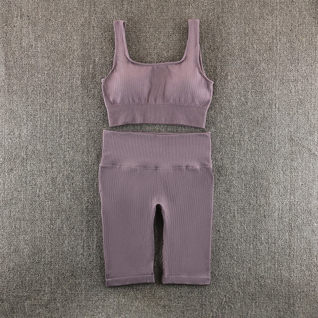 Ensemble de yoga sans couture, vêtements de sport, vêtements de sport, vêtements d'entraînement