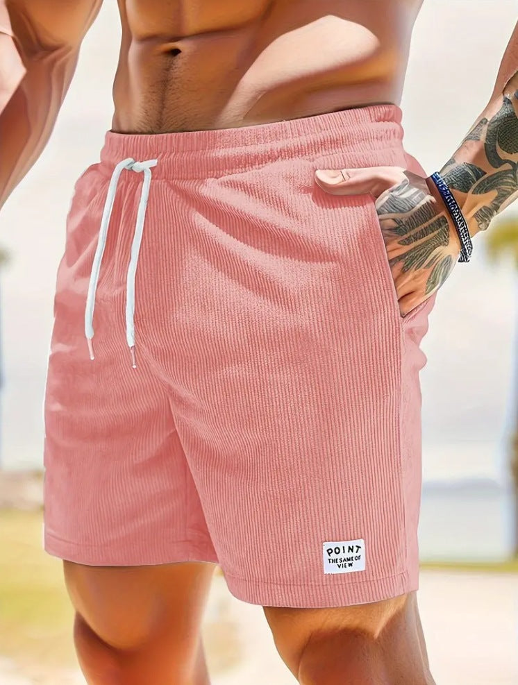 Shorts med snörning Sommarmanchester Sportkorta byxor Herrkläder