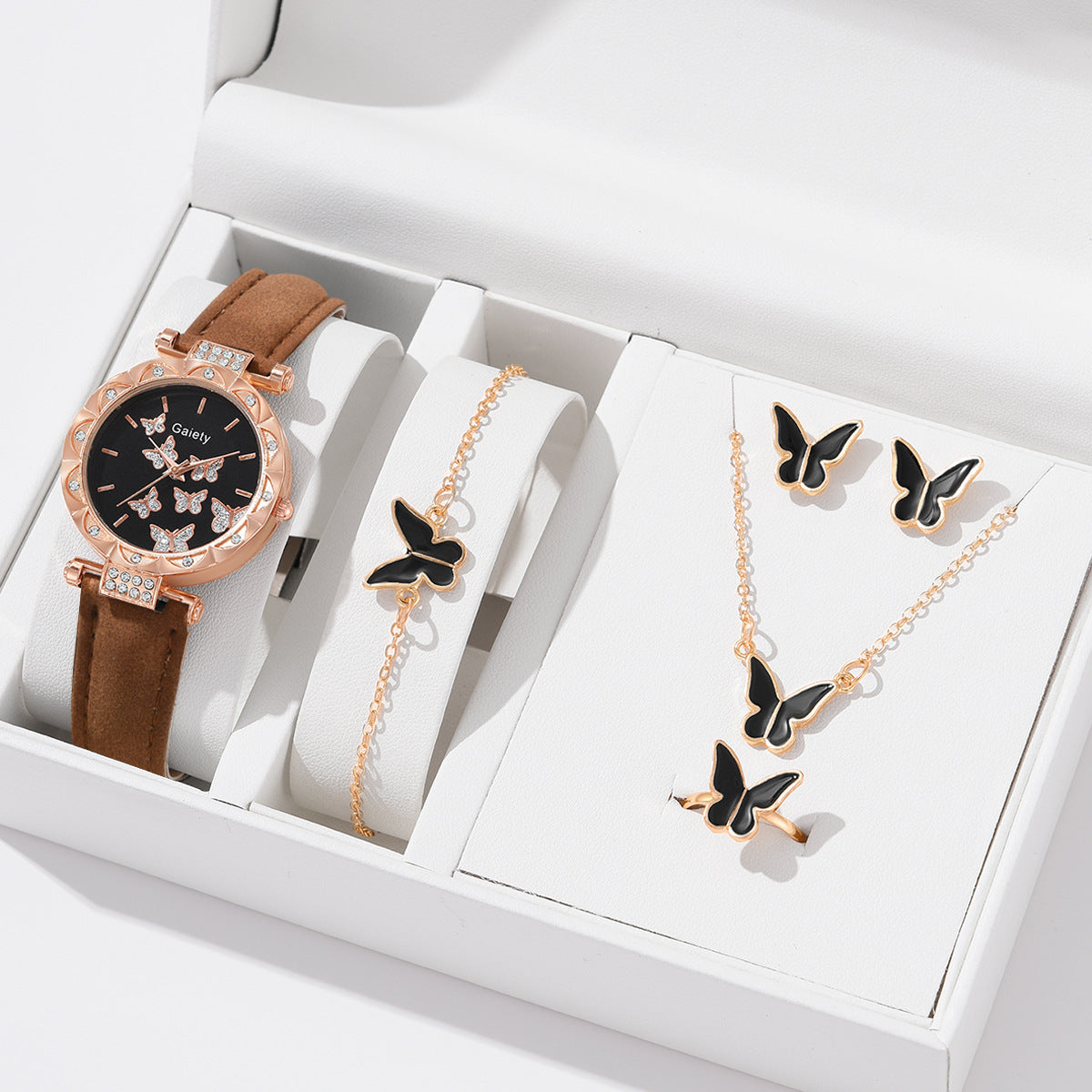 Women's Fashion Simple Butterfly Digital Belt Watch - Stylish Functional Modern Sleek Easy-To-Read Perfect Versatile